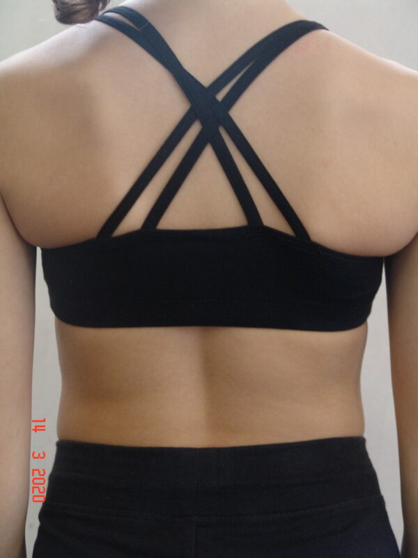Brassière noire croisée dos – Image 2