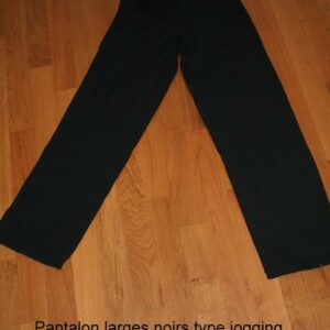 Pantalon noir large type jogging