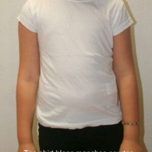 Tee-shirt blanc manches très courtes