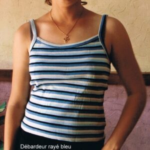 Débardeur rayé bleu