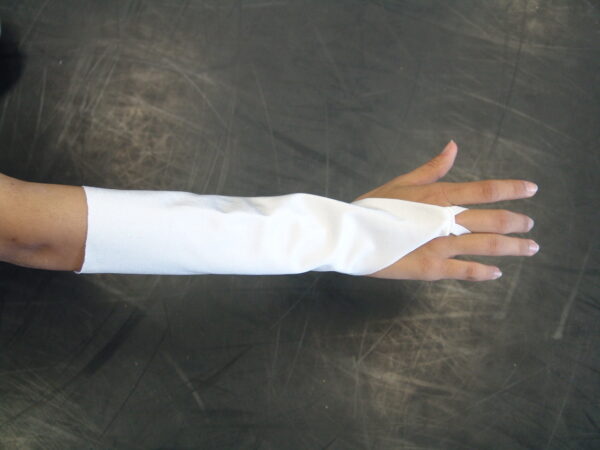 Manchon blanc élastique à majeur – Image 2