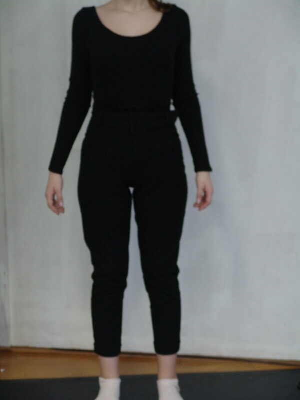 Pantalon noir à pinces