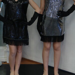 Robe charleston noire brillant
