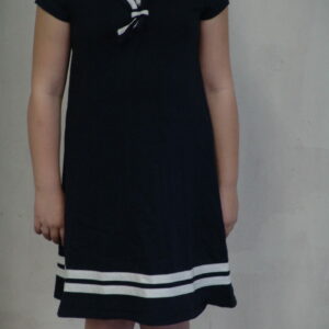 Robe marin courte bleu marine+col