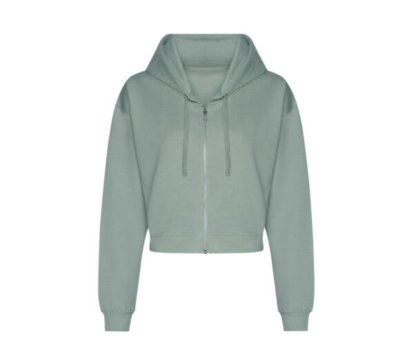Sweat crop-top zippé