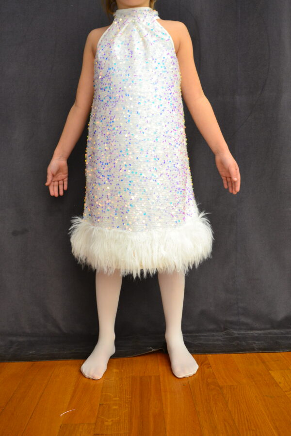 Robe blanche à sequin blanc