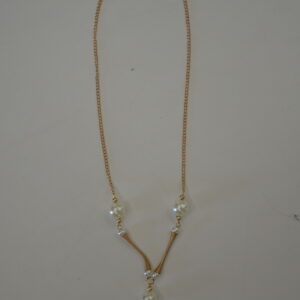 Collier doré perle