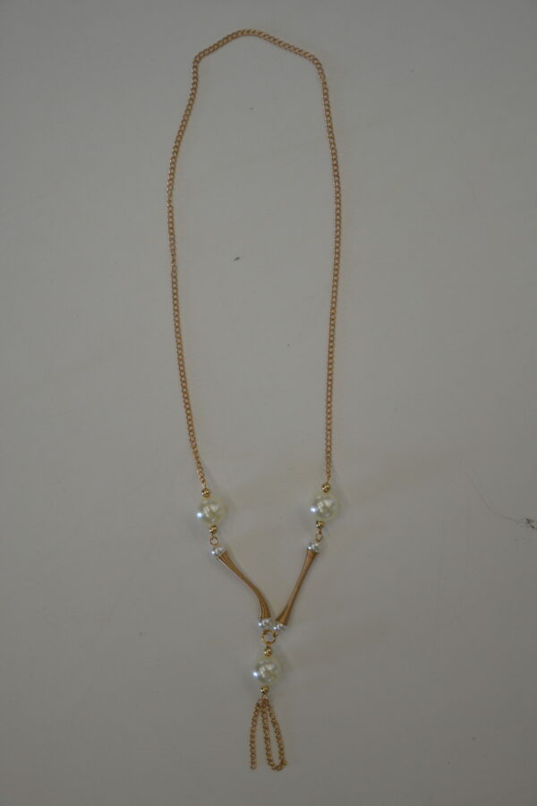 Collier doré perle