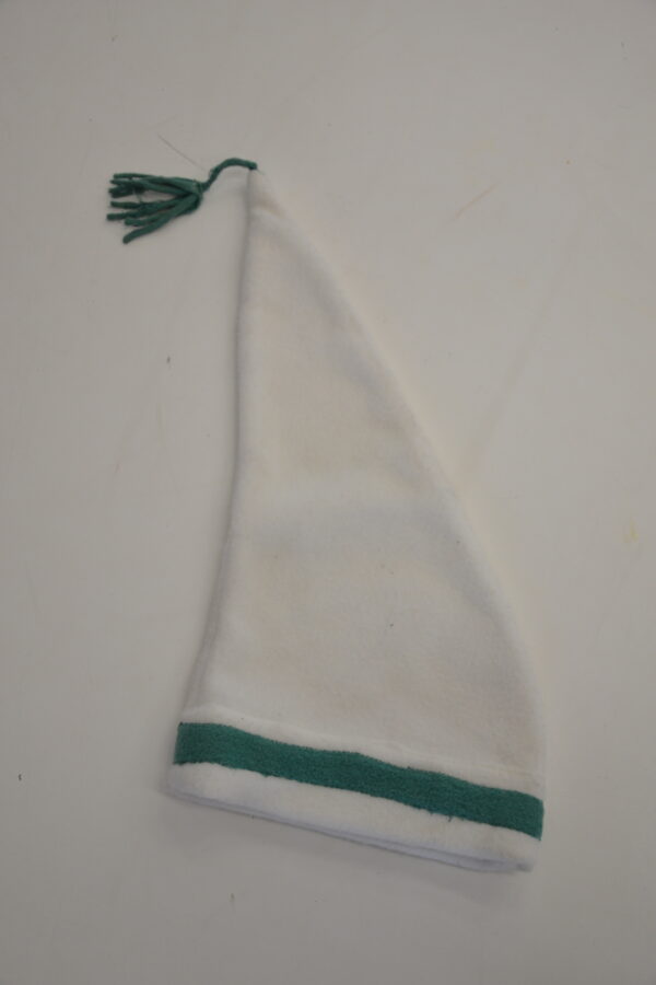 Bonnet de nuit blanc et vert