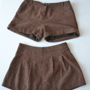 Mini-jupe assortie marron hippie