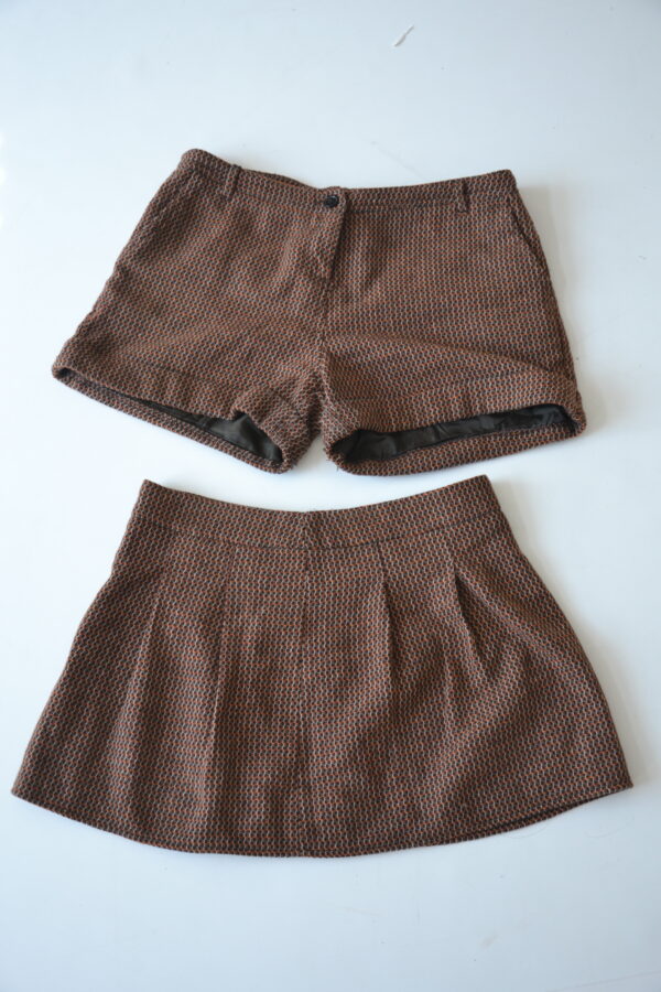Mini-jupe assortie marron hippie – Image 2