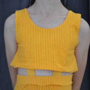Brassière orange et jaune