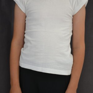 Tee-shirt blanc éveil col rond micro manches