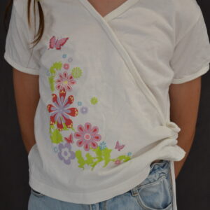 Tee-shirt blanc avec fleurs
