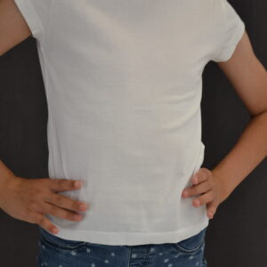 Tee-shirt blanc manches très courtes