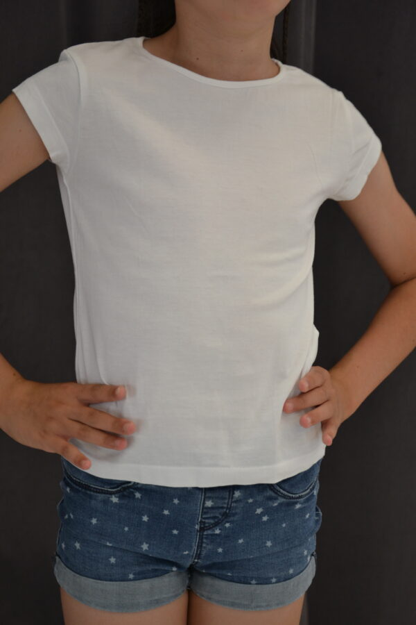 Tee-shirt blanc manches très courtes