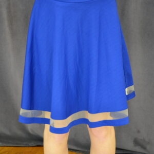 Jupe bleue liseré transparent