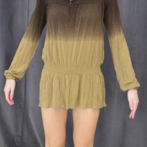 Tunique manches longues marron dégradé