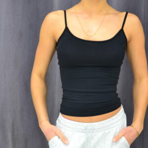 Débardeur noir polyamide