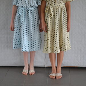 Robe pois noirs, différents coloris
