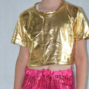 Crop Top doré métallique
