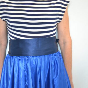 Ceinture bleue nuit satin
