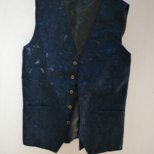 Veston masculin de costume bleu nuit avec broderies